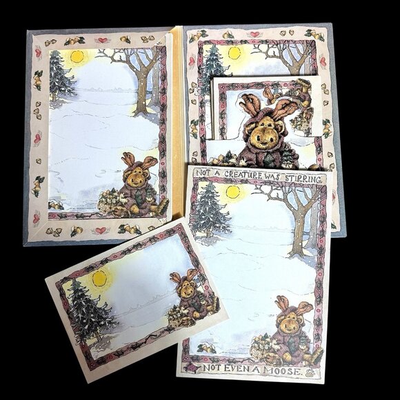 Vintage Boyds Bears Stationary folder 15 Moose Notes w/ 10 Envelopes - Picture 3 of 9